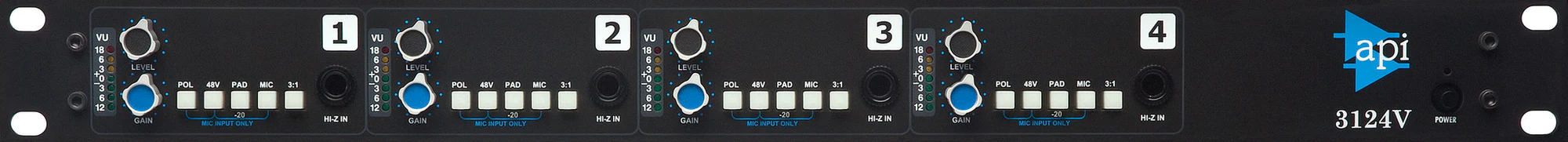 API 3124V four-channel discrete preamp